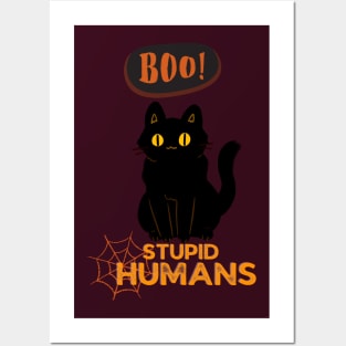 Boo Stupid Humans Posters and Art